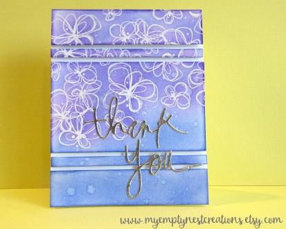 Distress Ink Blended Thank You Card by My Empty Nest Creations