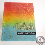 Rainbow Ink Blending Birthday Card by My Empty Nest Creations